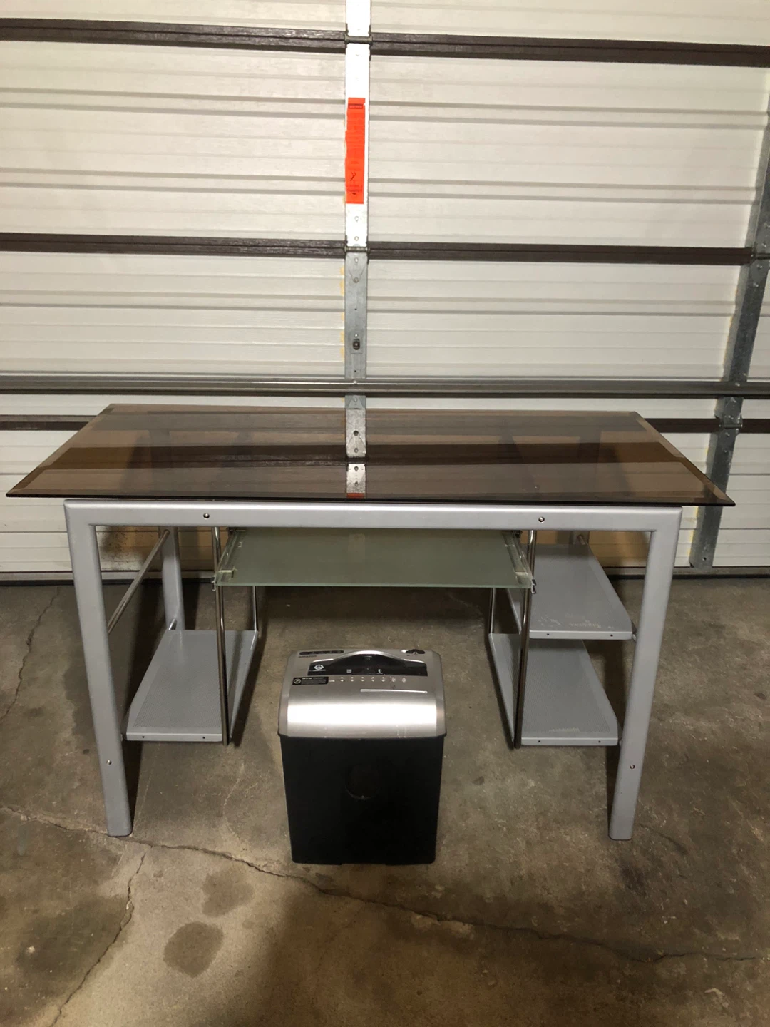 Glass Top Computer Desk - photo 2