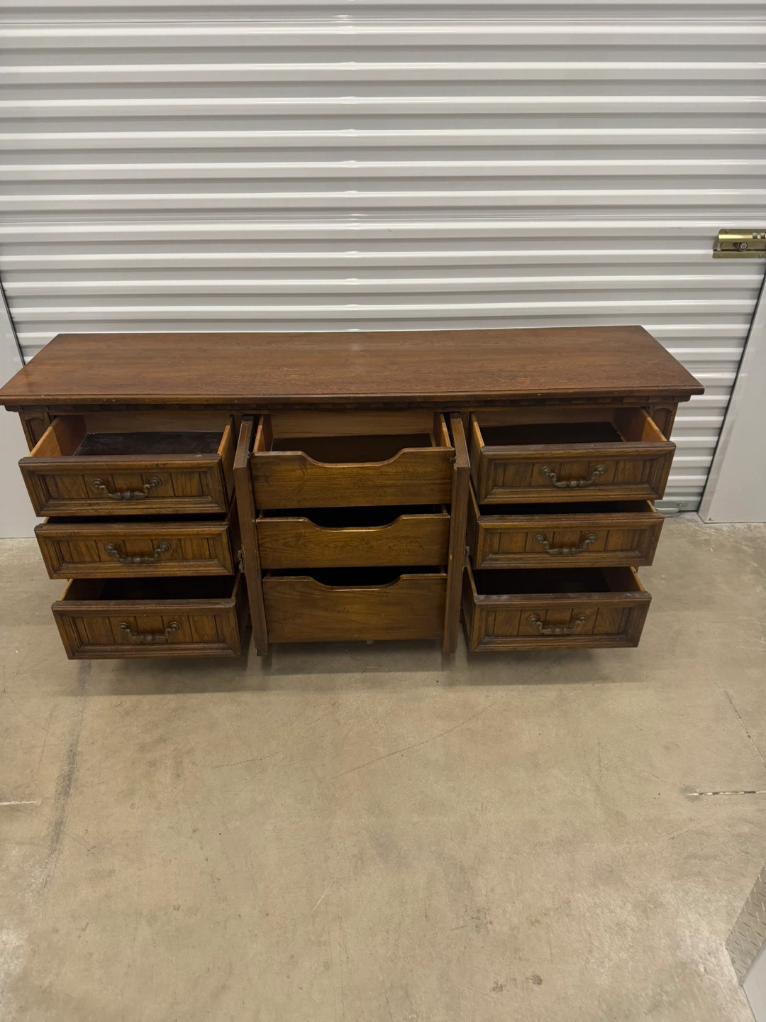 Vintage Brown Wood Dresser - photo 4