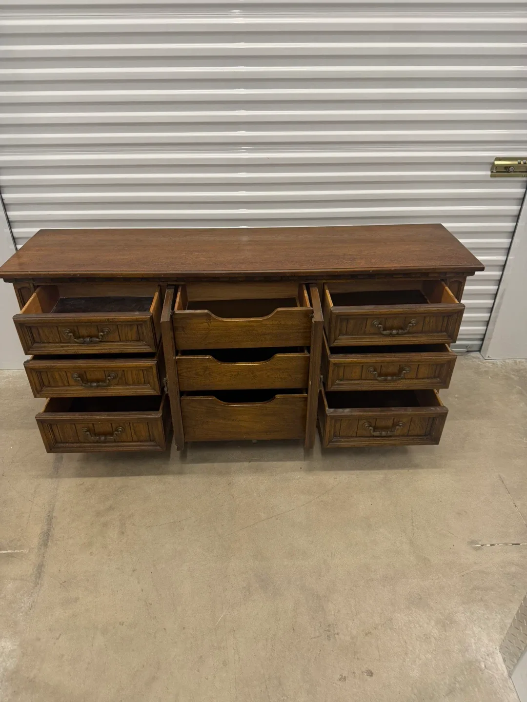 Vintage Brown Wood Dresser image indicator(4)