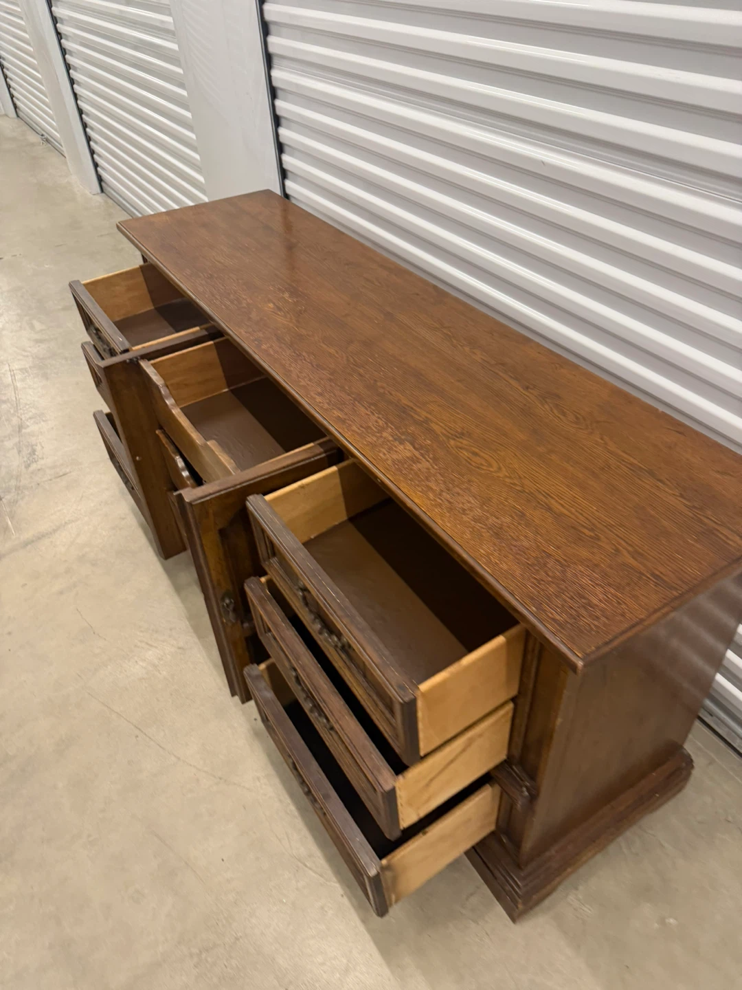 Vintage Brown Wood Dresser - photo 2