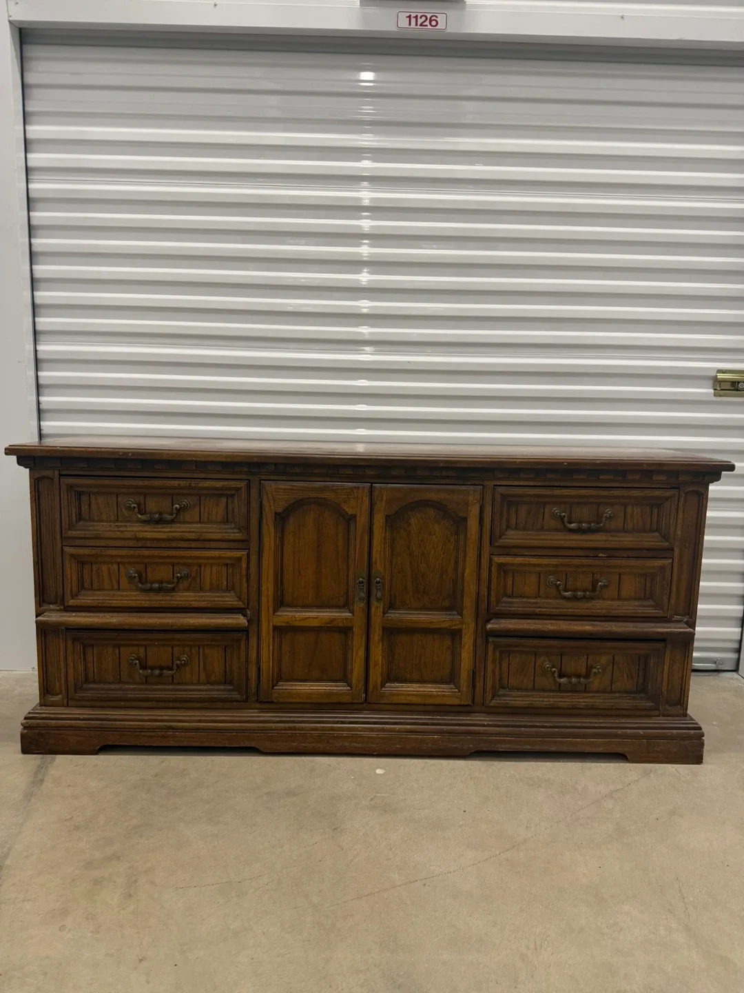 Vintage Brown Wood Dresser