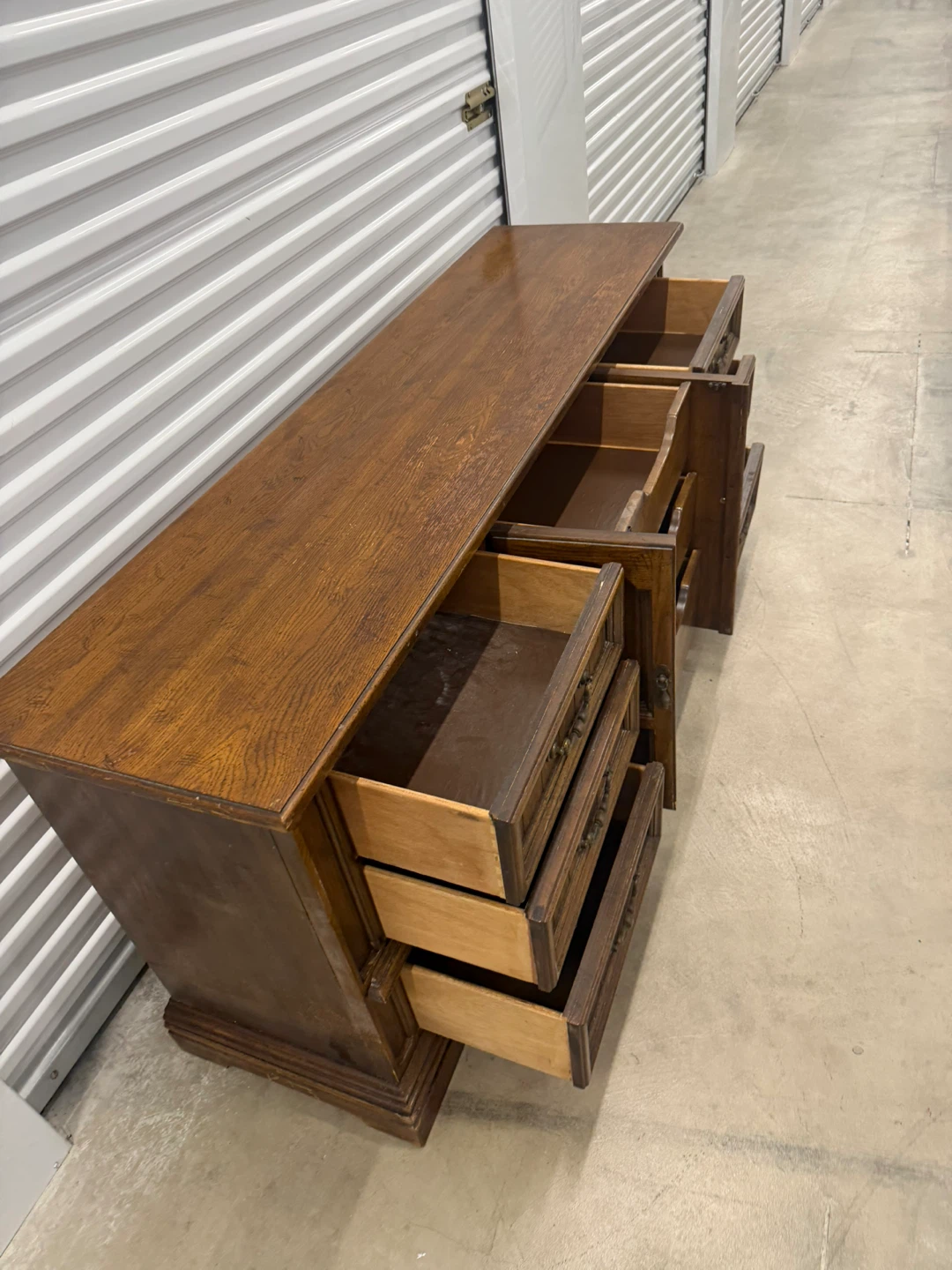 Vintage Brown Wood Dresser - photo 5