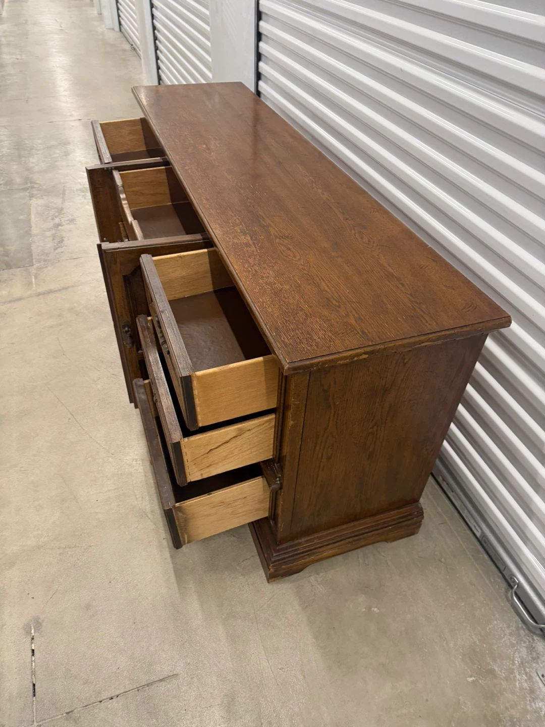 Vintage Brown Wood Dresser - photo 3