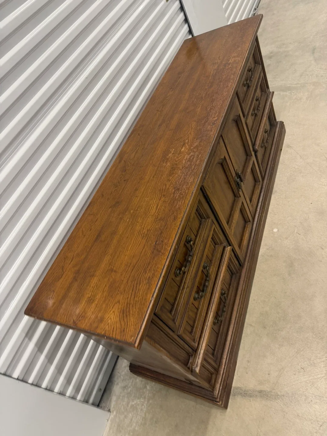 Vintage Brown Wood Dresser image indicator(8)