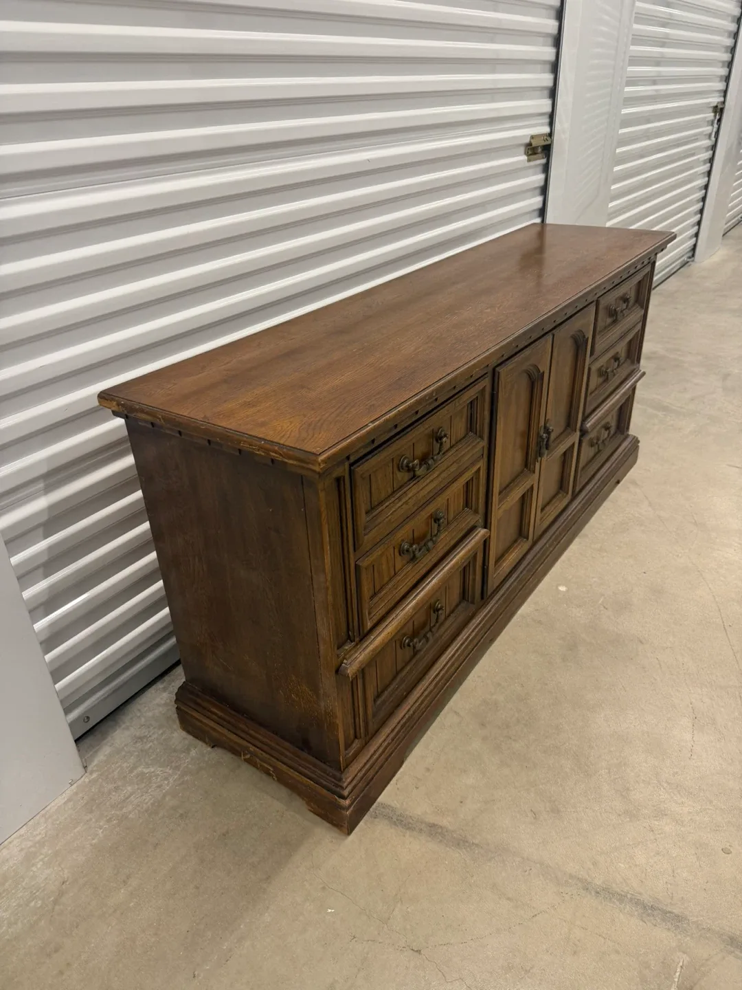 Vintage Brown Wood Dresser image indicator(9)