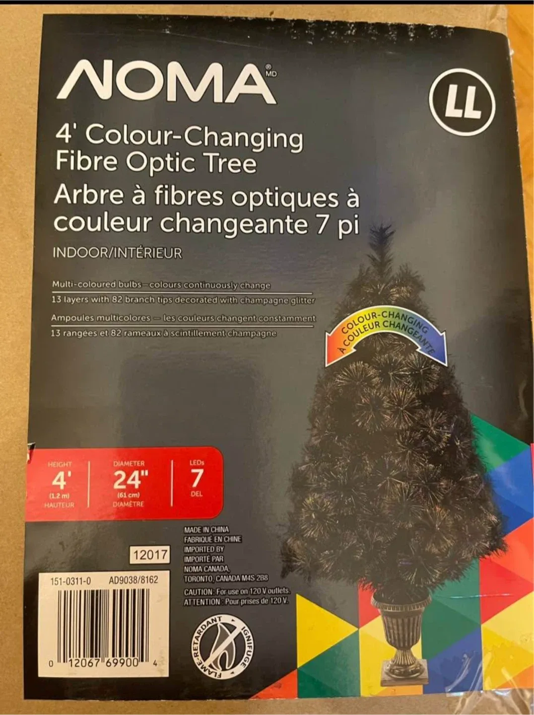 NOMA 4' Colour-Changing Fibre Optic Tree