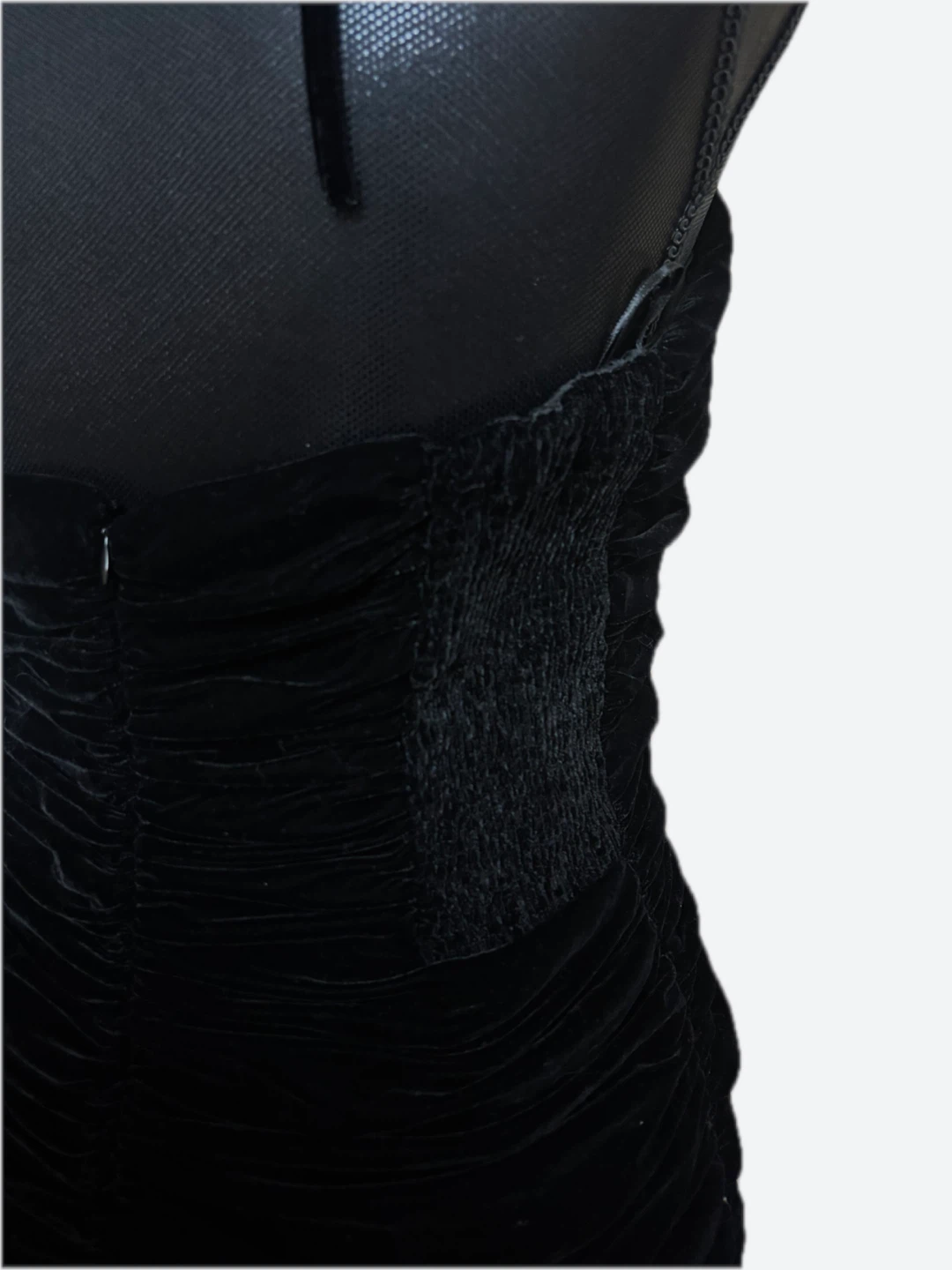 Black Velvet Halter Mini Dress - photo 5