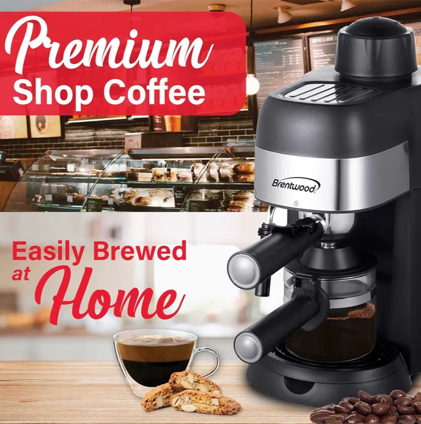 Brentwood GA-134BK Espresso & Cappuccino Maker image indicator(6)
