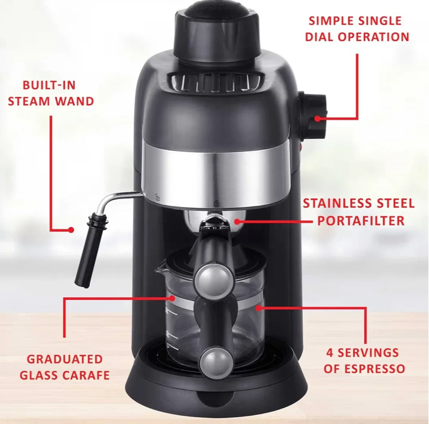 Brentwood GA-134BK Espresso & Cappuccino Maker image indicator(9)