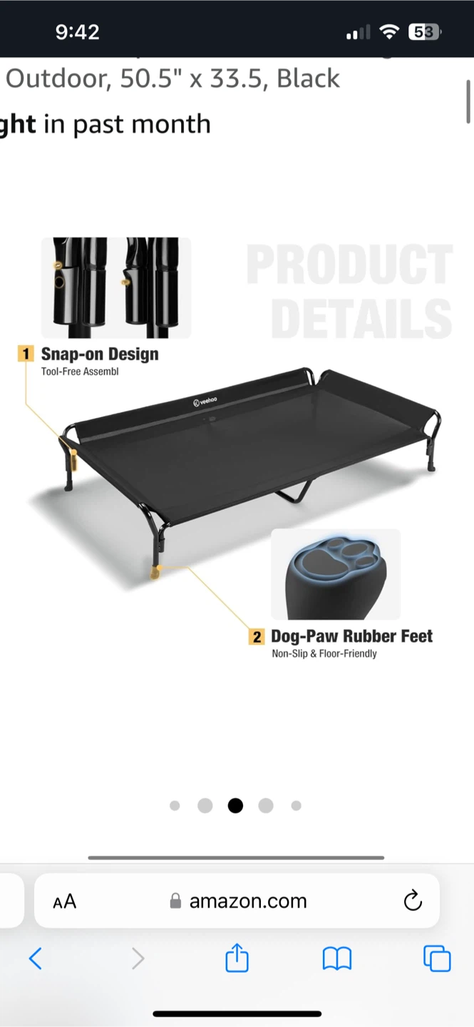 XL dog bed raised - photo 4