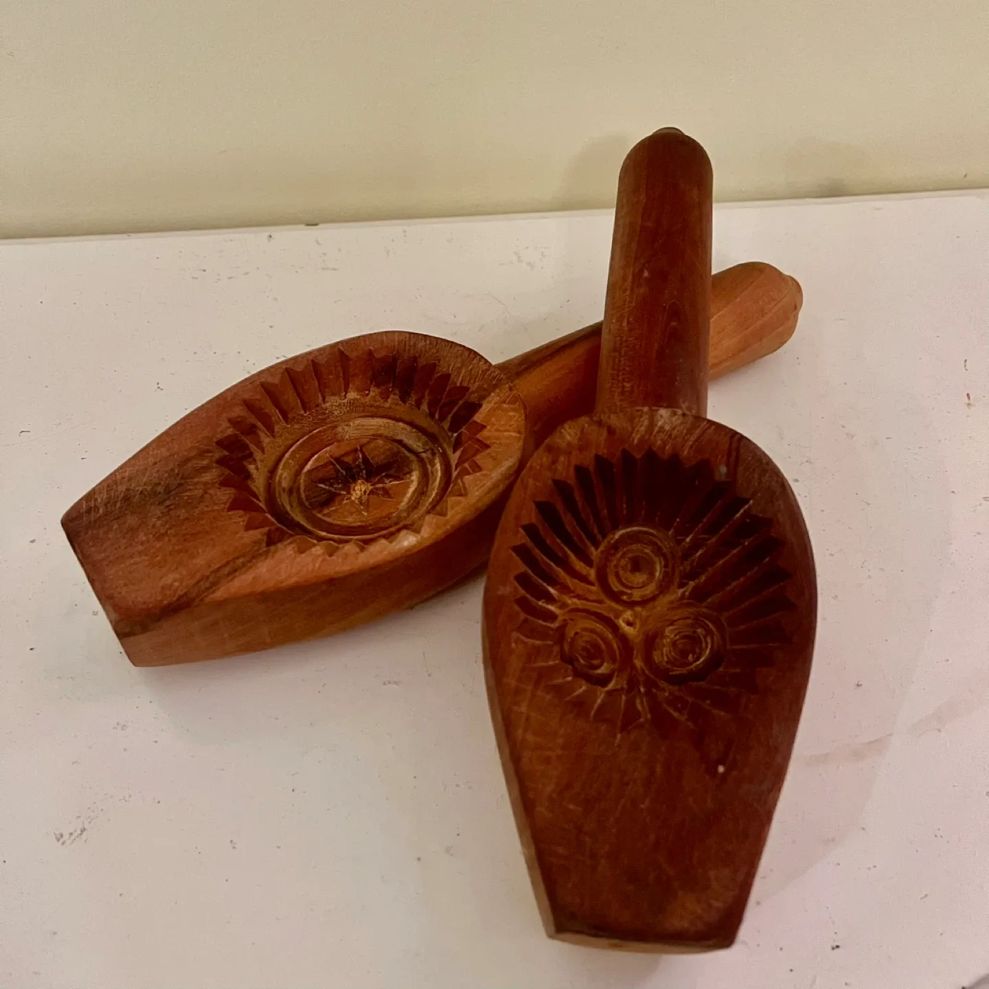 Antique Carved Wooden Ma'amoul Middle Eastern Cookie Molds