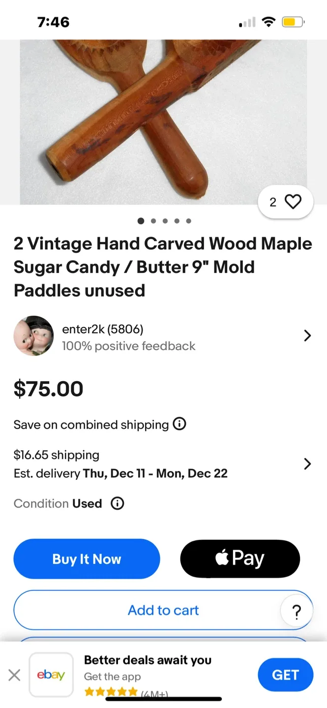 Antique Carved Wooden Ma'amoul Middle Eastern Cookie Molds image indicator(8)