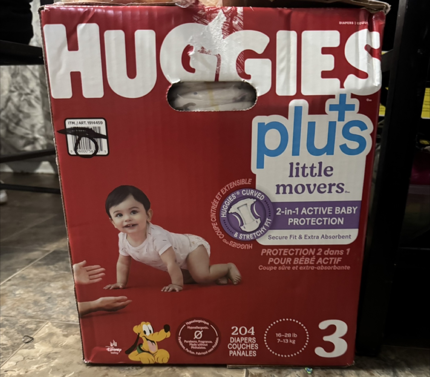 Huggies Plus Little Movers Diapers - Size 3