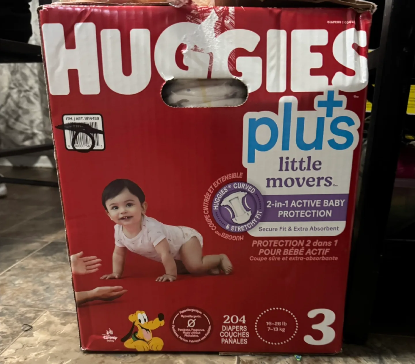 Huggies Plus Little Movers Diapers - Size 3