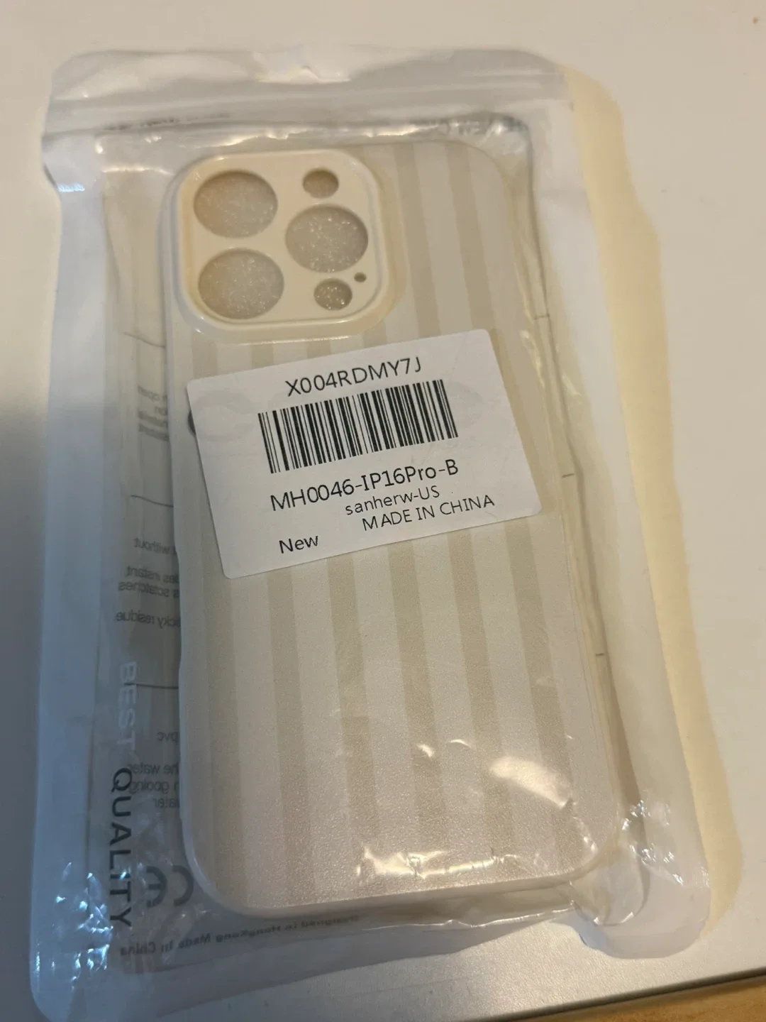 New iPhone 16 Pro Case - Beige Striped image indicator(3)