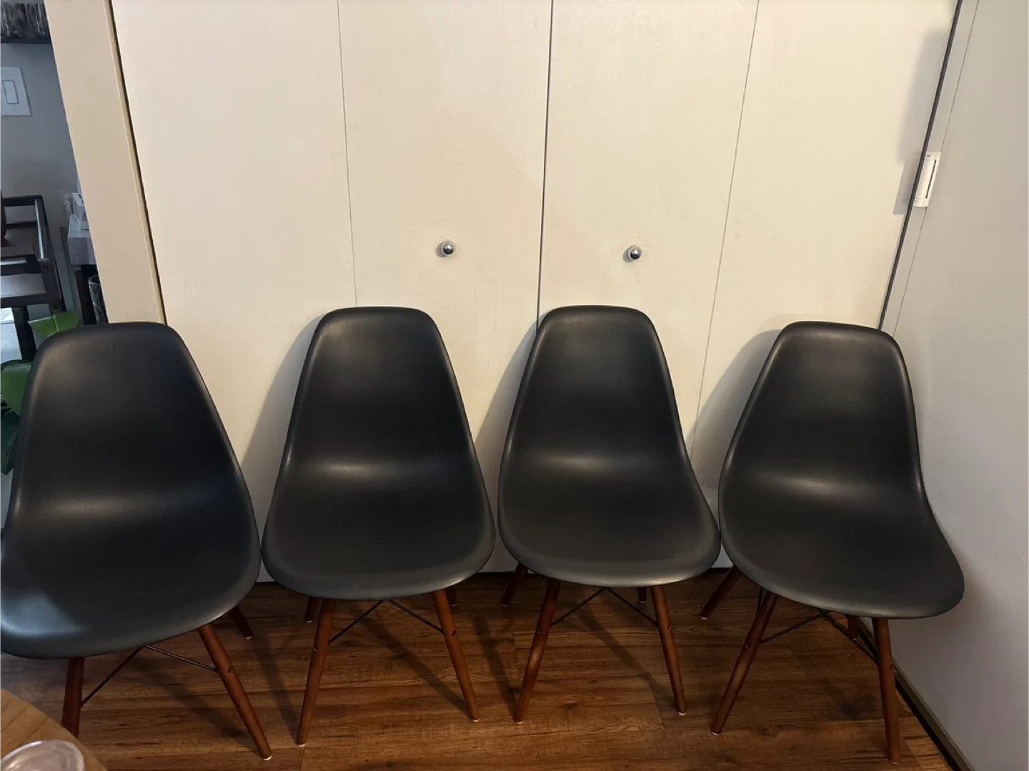 Set of 4 Black Dining Chairs