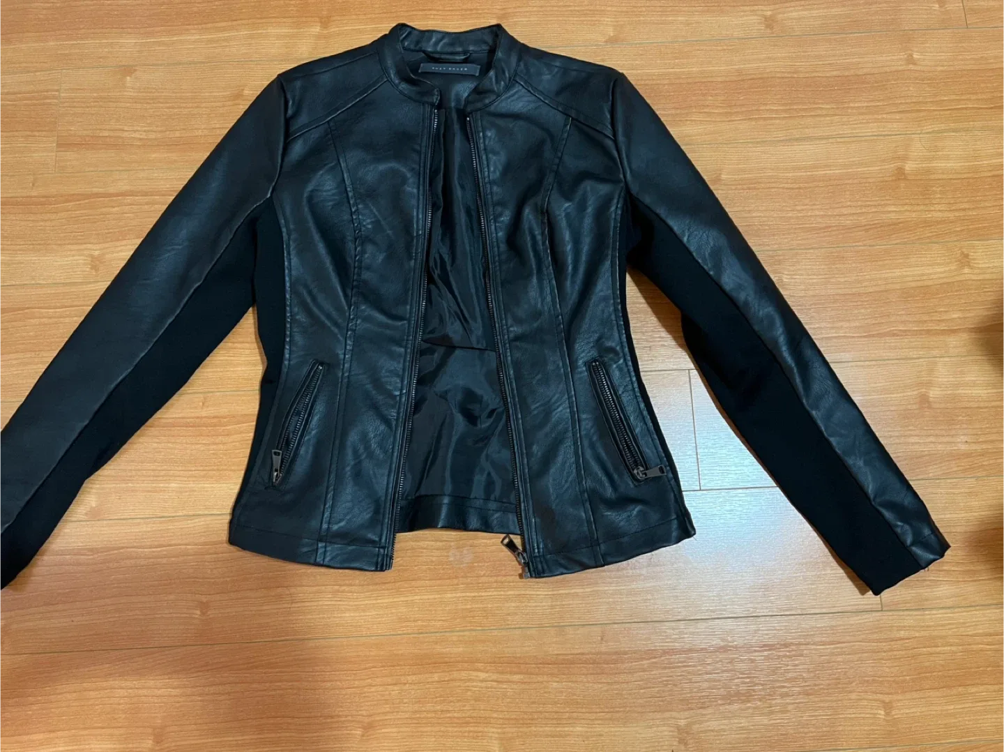 Suzy Shier Black Faux Leather Jacket