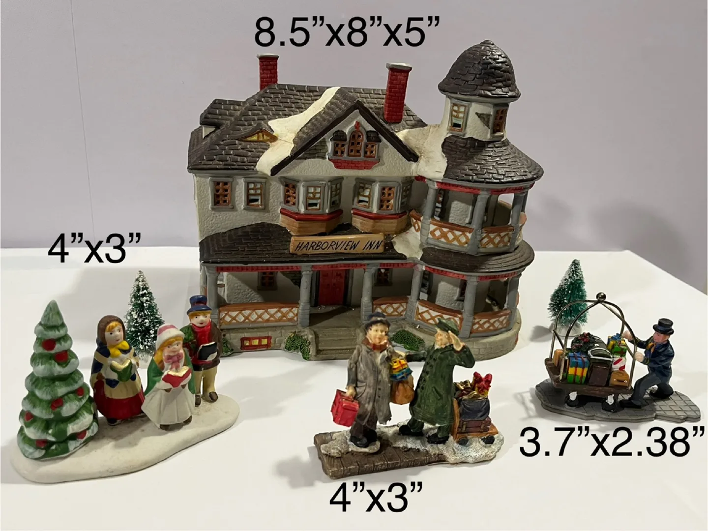 Christmas Village House Figurine Set