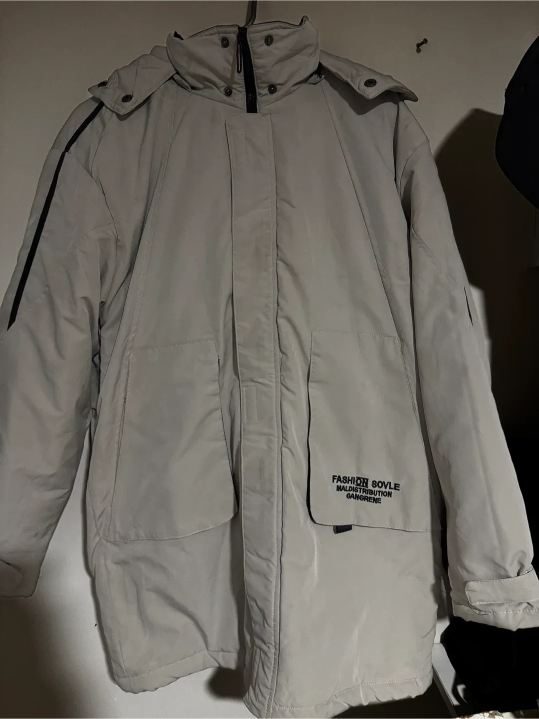 Fashion Sovle Beige Winter Jacket image indicator(2)