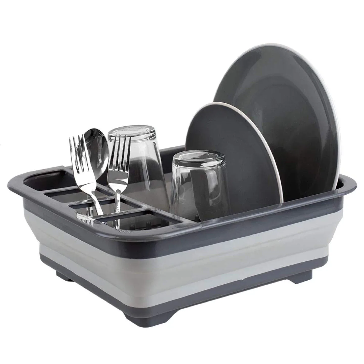 Collapsible Dish Drying Rack - Grey