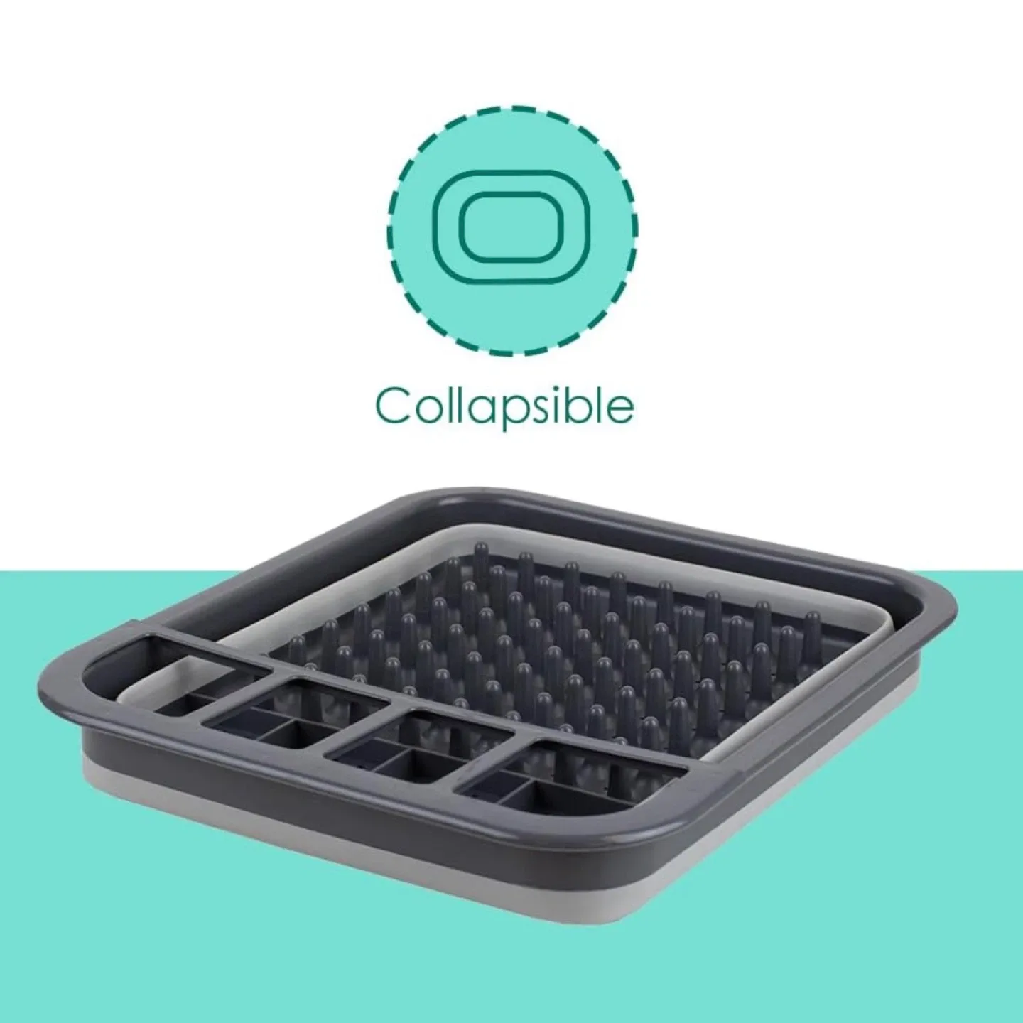 Collapsible Dish Drying Rack - Grey image indicator(5)