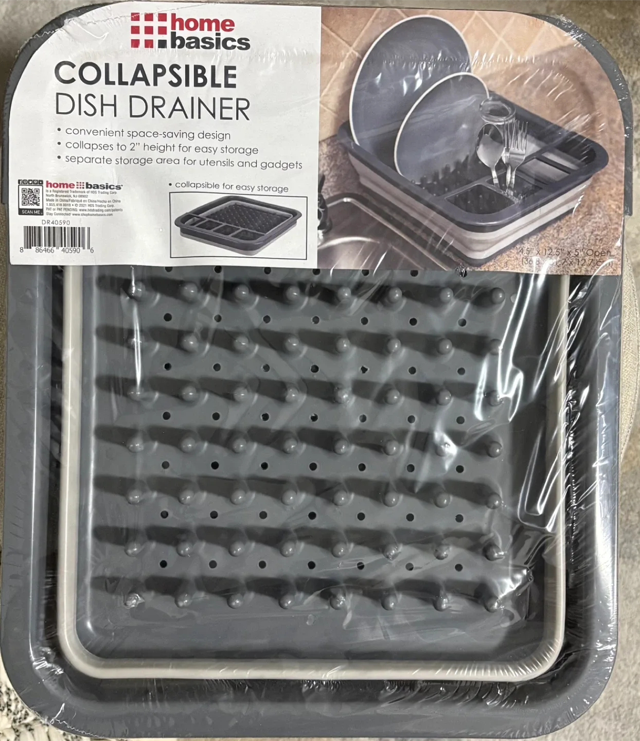 Collapsible Dish Drying Rack - Grey image indicator(6)