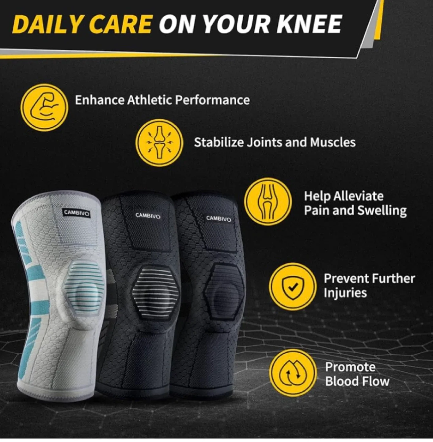 Professional Knee brace with patela & side stabilizer