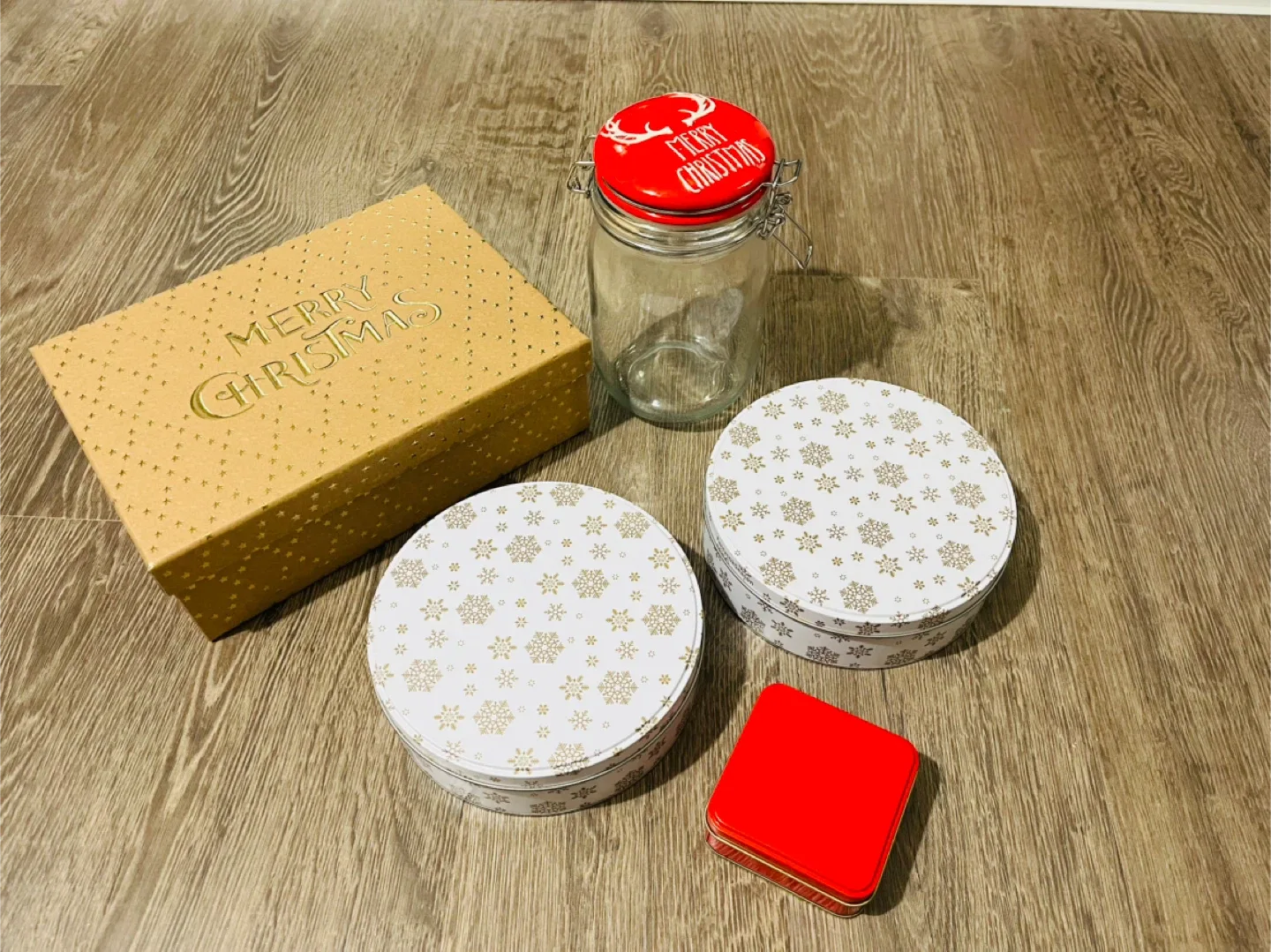 Christmas Gift Boxes and Jar