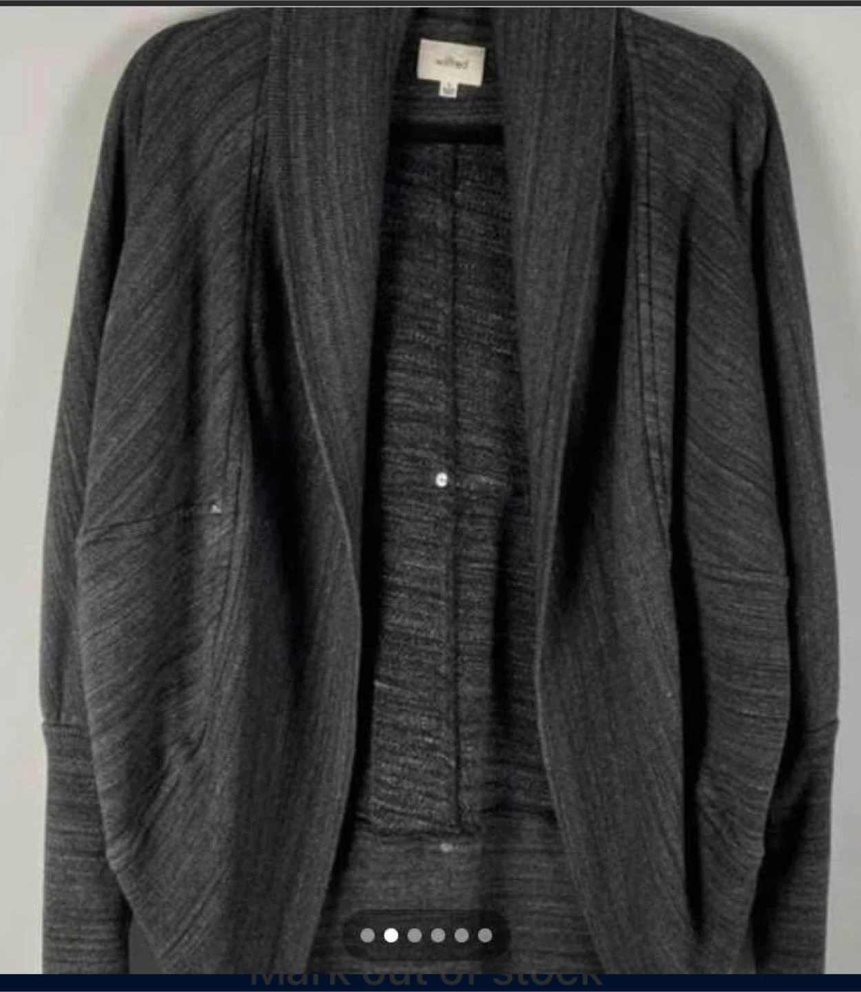 Wilfred Free Grey Cocoon Cardigan Sz XS