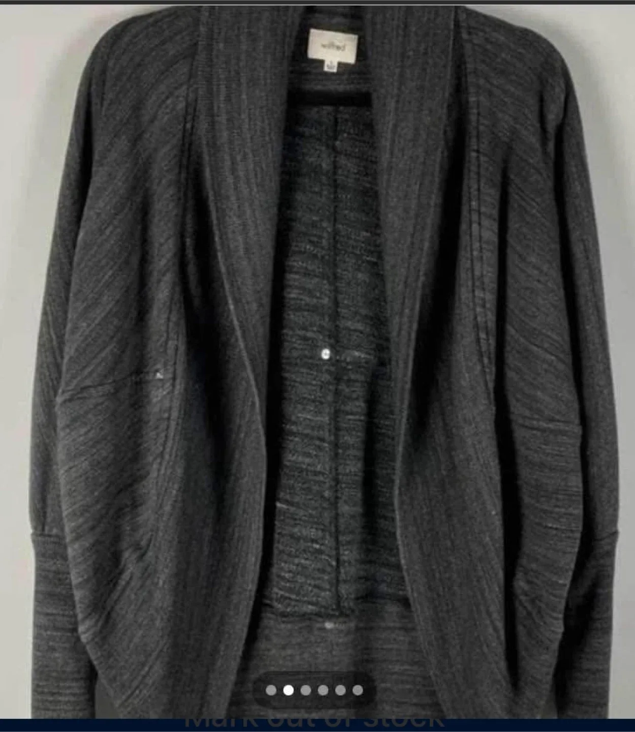 Wilfred Free Grey Cocoon Cardigan Size Large
