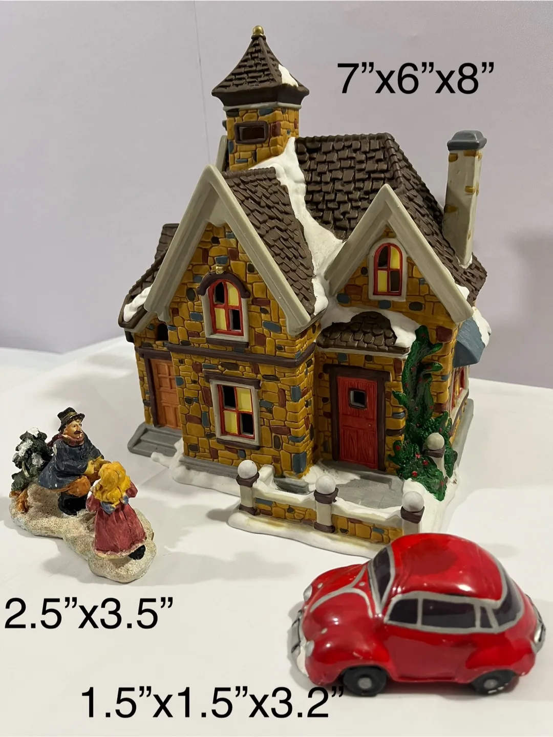 Christmas Village House Figurine Set