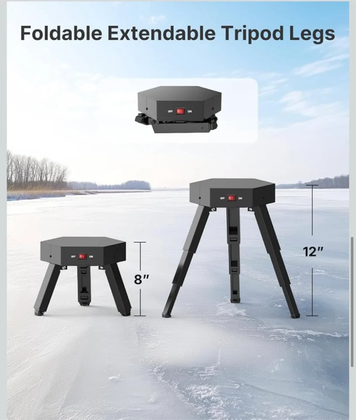 New Eyoyo Ice Fishing Camera Tripod Panner Positioner 360° image indicator(5)