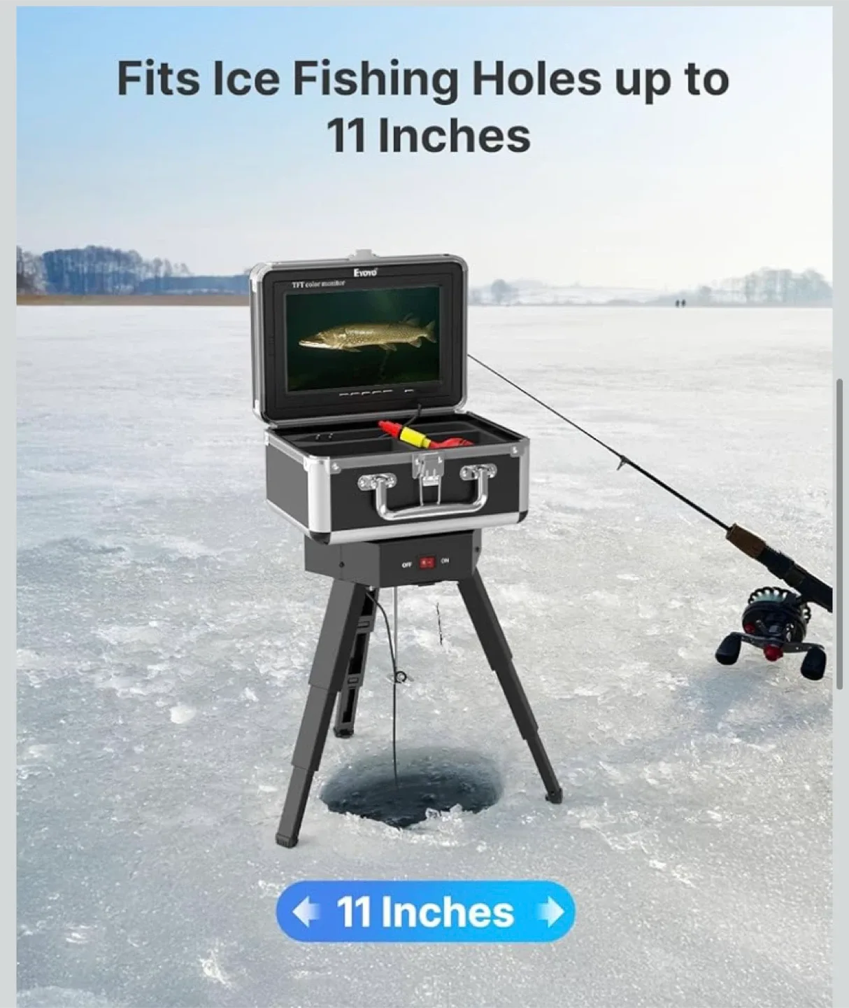New Eyoyo Ice Fishing Camera Tripod Panner Positioner 360° image indicator(4)