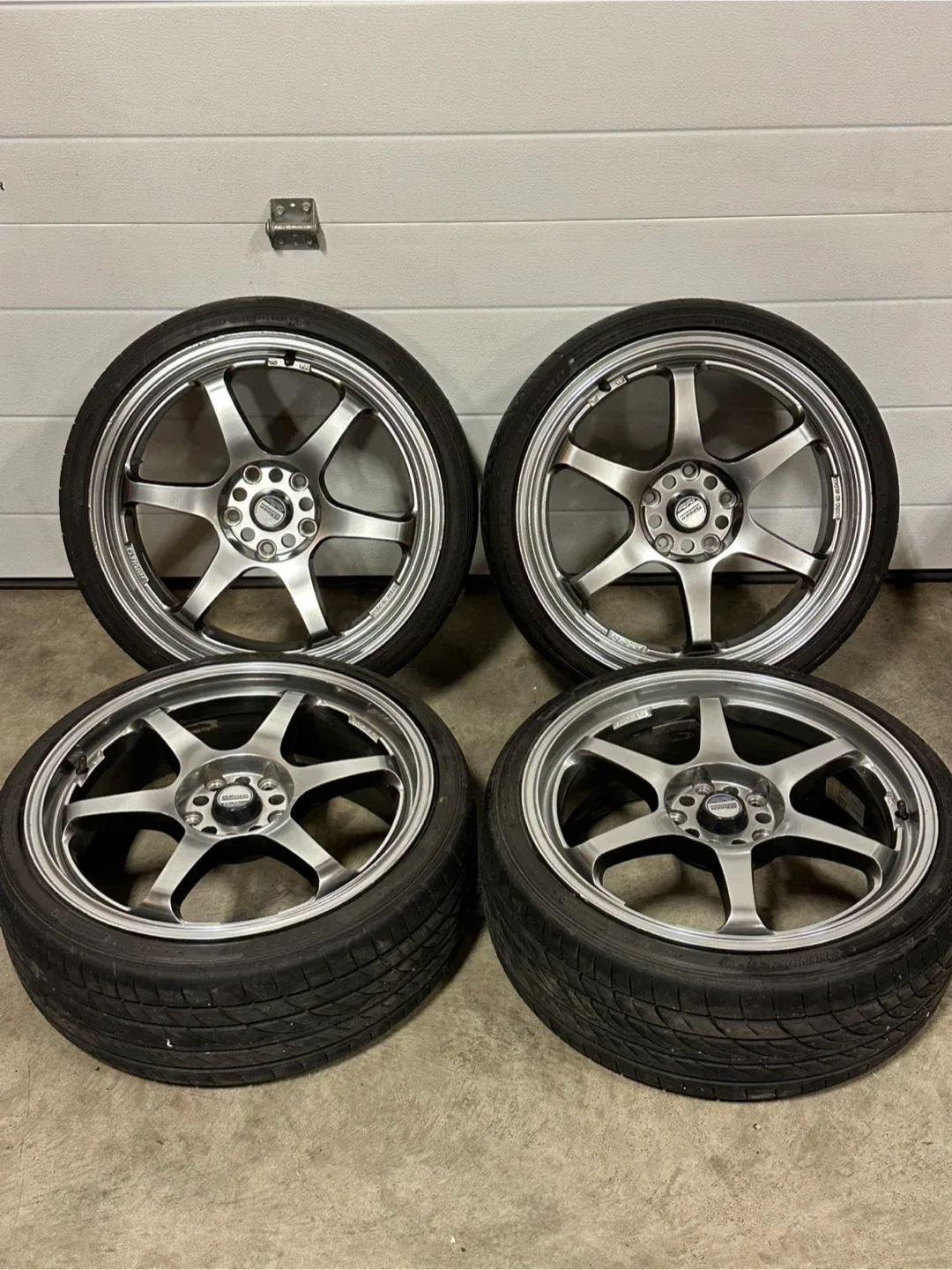 18x7.5 5x114.3 5Zigen hyper black wheels