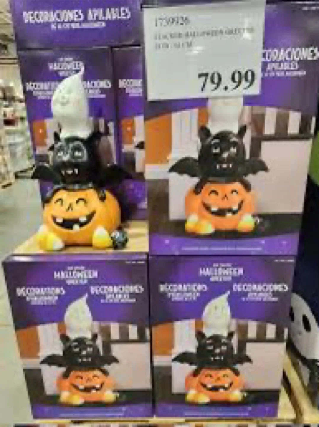 Halloween Decor: Ghost, Bat & Pumpkin image indicator(3)