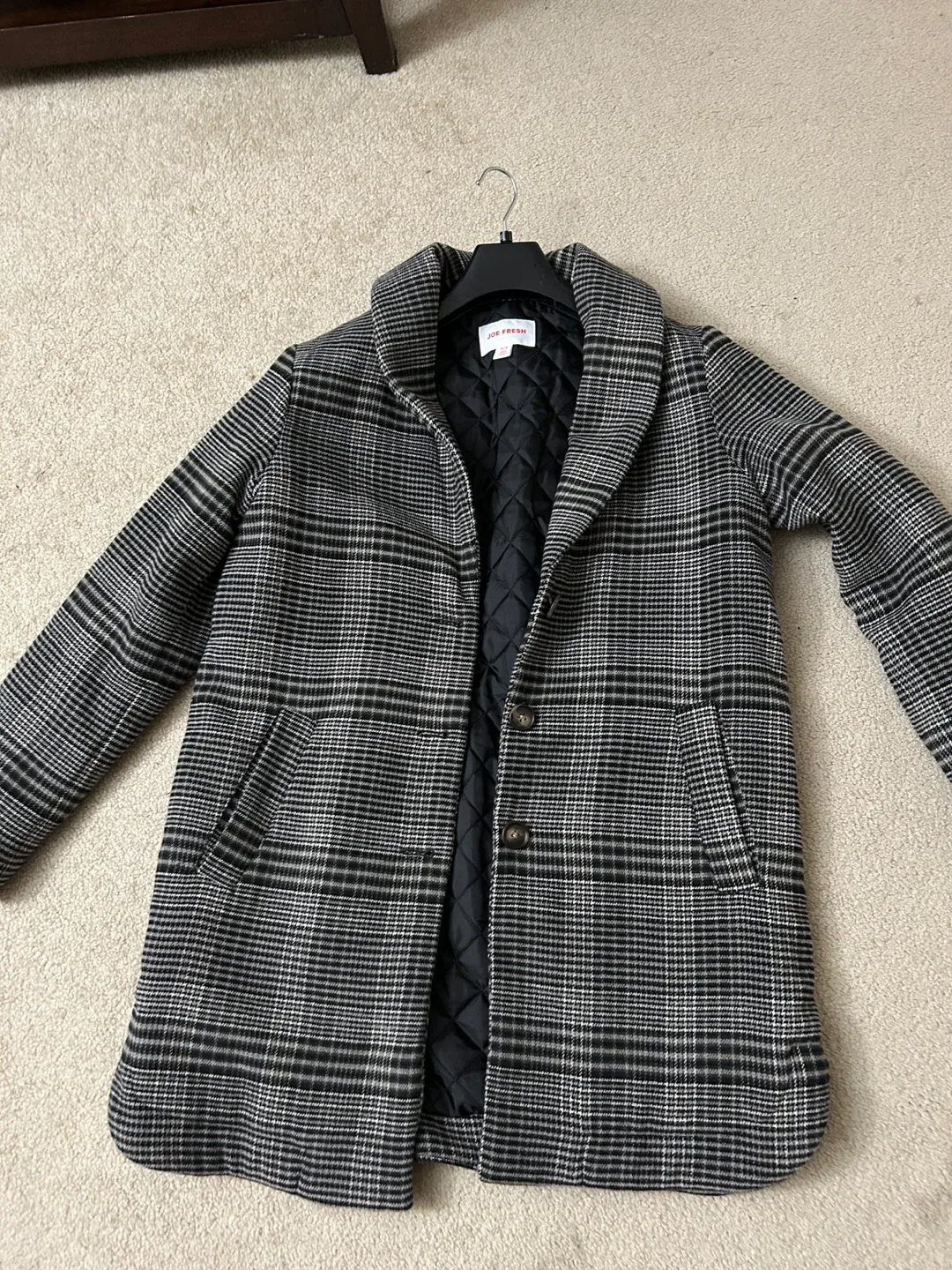 Joe Fresh Plaid Coat - Size M