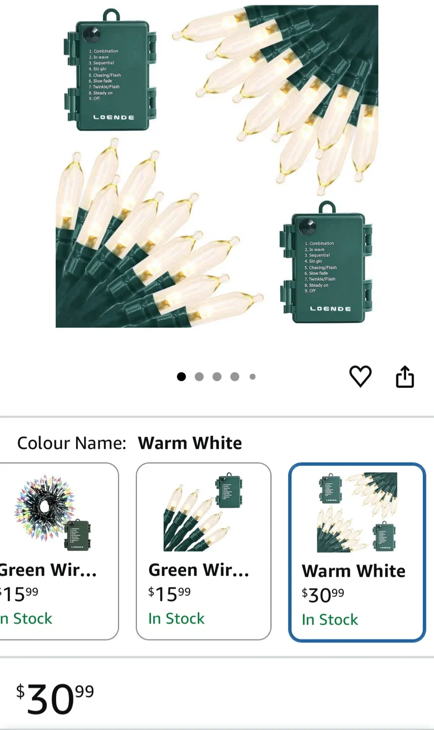 Christmas Lights 50 LED double pack image indicator(2)