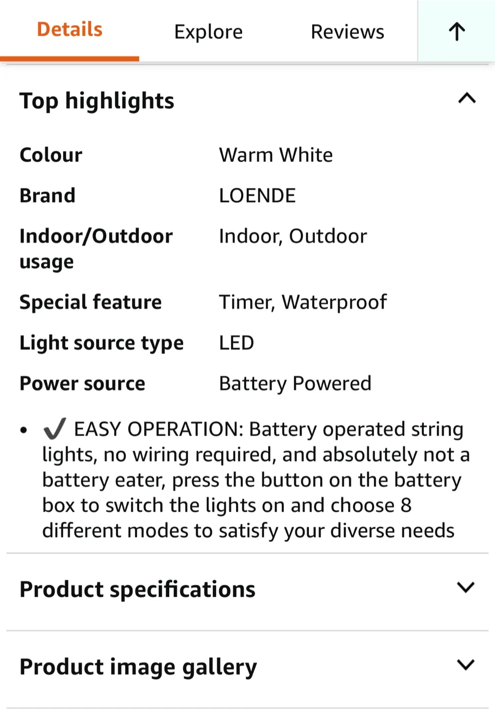 Christmas Lights 50 LED double pack image indicator(3)