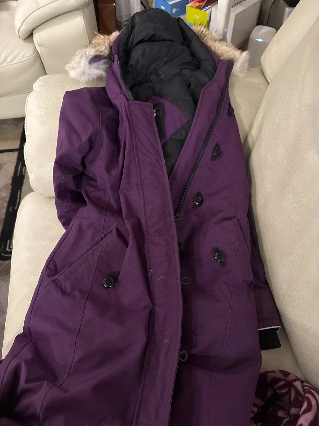 Canada Goose Kids Parka - Size S (7-8) Purple image indicator(2)