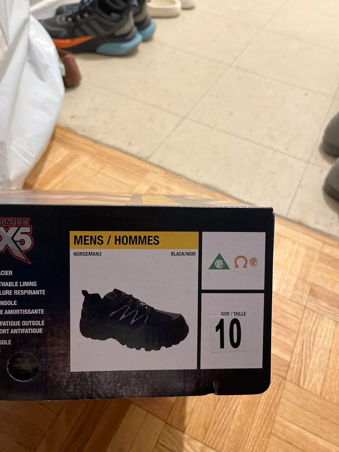 New Workload Norseman 3 Black Safety Shoes - Size 10 image indicator(4)