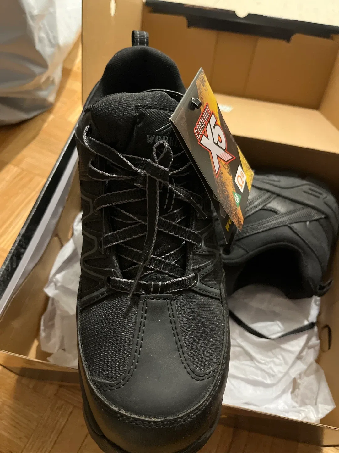 New Workload Norseman 3 Black Safety Shoes - Size 10