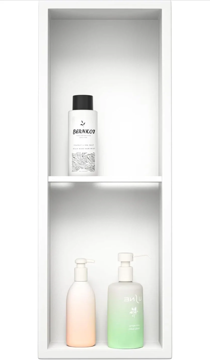 White Recessed Shower Niche