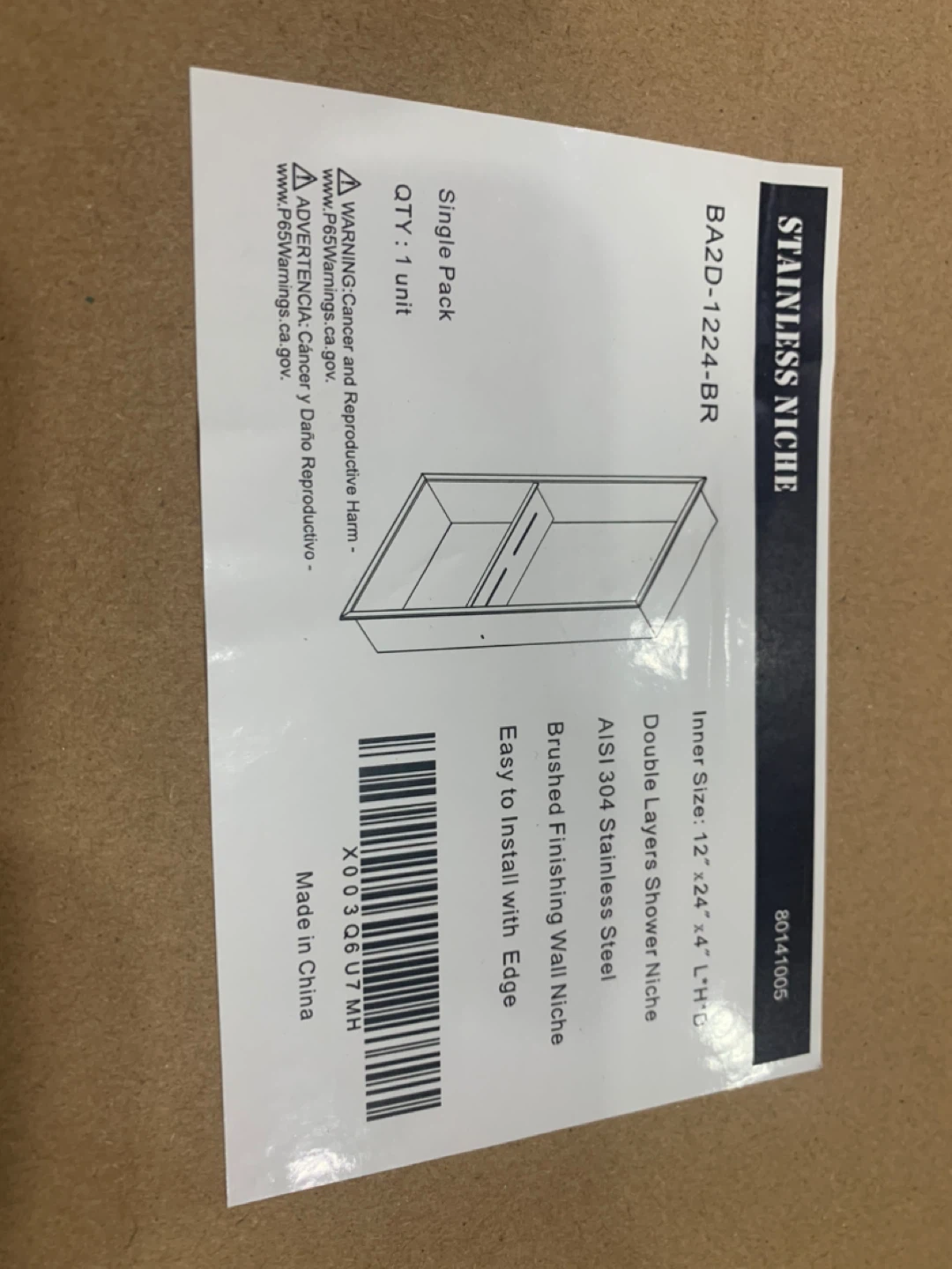 Walbay Stainless Steel Shower Niche - New in Box! - photo 5