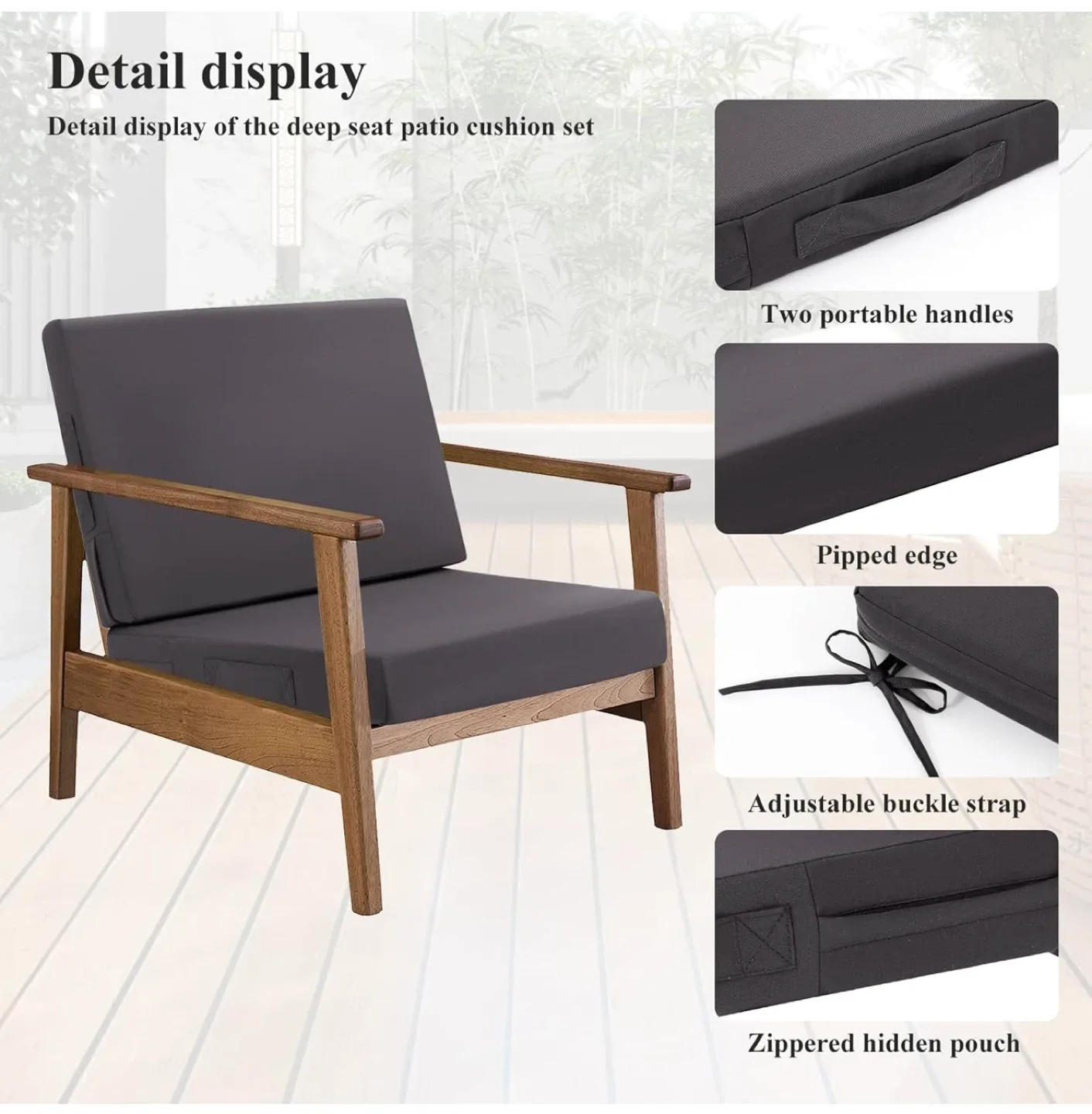 Hebe Deep Seat Patio Cushion Set image indicator(4)