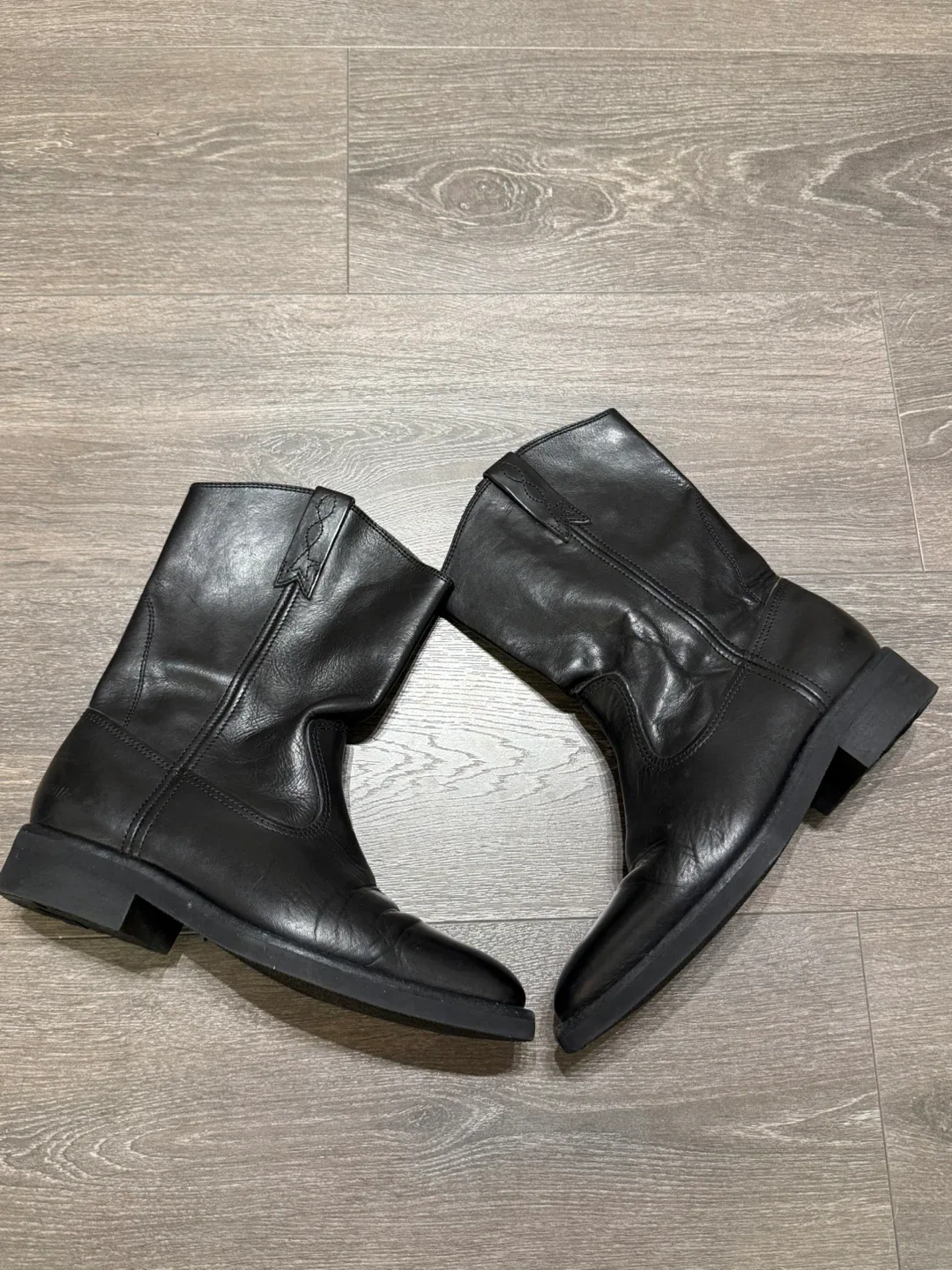 Golden Goose Black Leather Biker Boots size 38 Italy