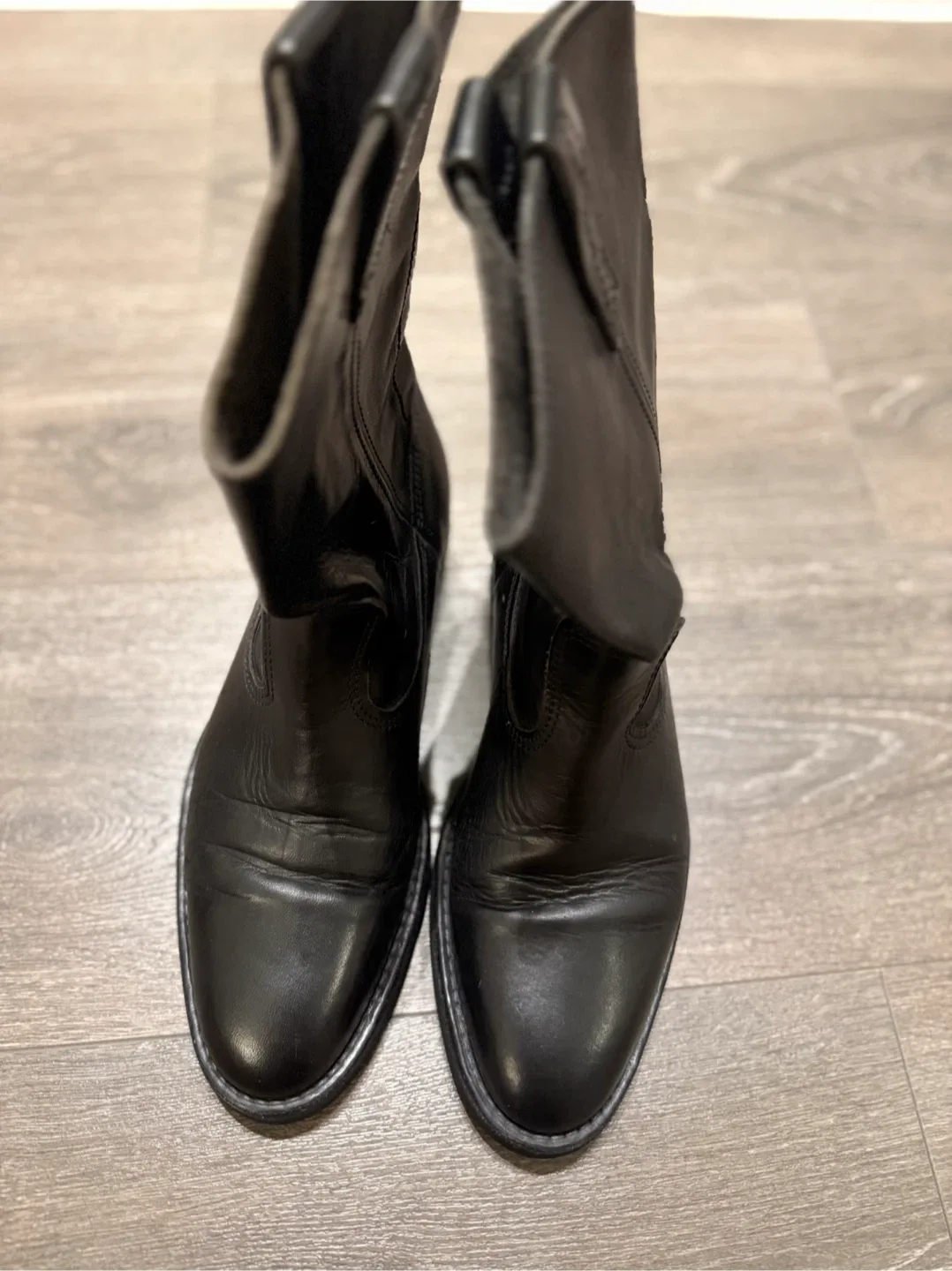 Golden Goose Black Leather Biker Boots size 38 Italy image indicator(7)