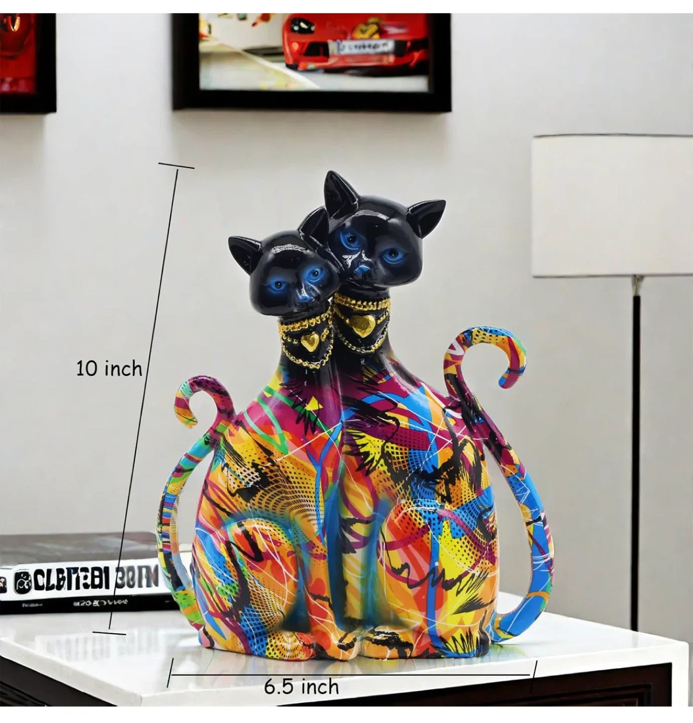 Graffiti Egyptian Cat Sculpture - Multi B image indicator(2)