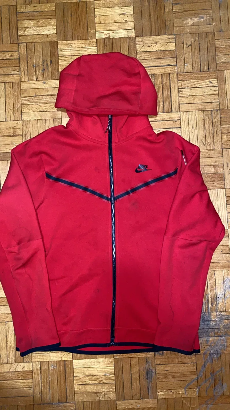 Nike Tech Fleece Red Hoodie