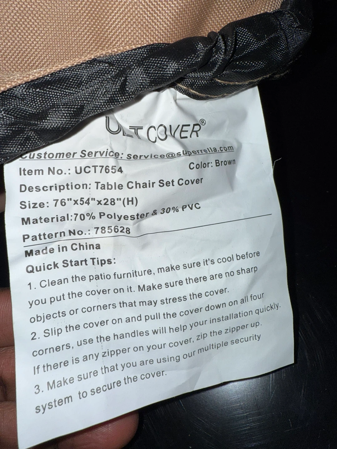 ULTCOVER Table Chair Set Cover - Brown - photo 4