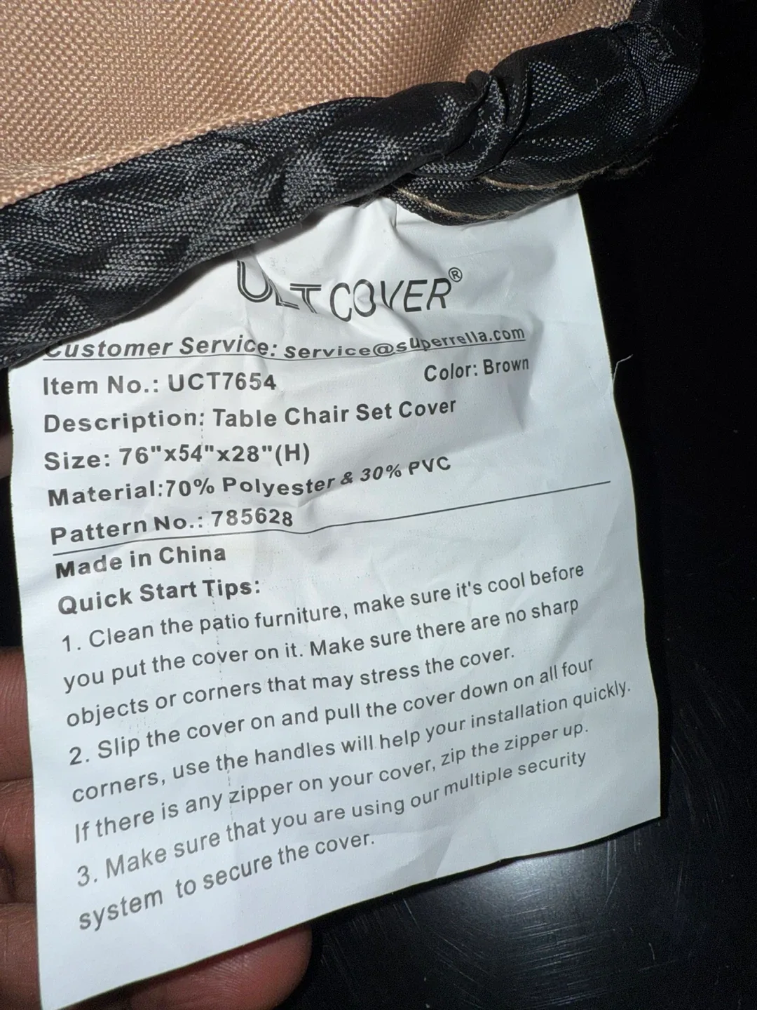 ULTCOVER Table Chair Set Cover - Brown image indicator(4)